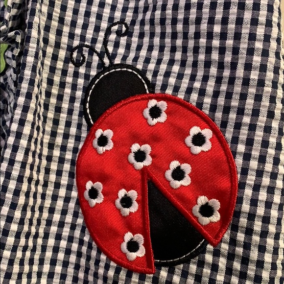 Rare Editions Plaid Ladybug Daisy Summer Dress NWT - Picture 4 of 8